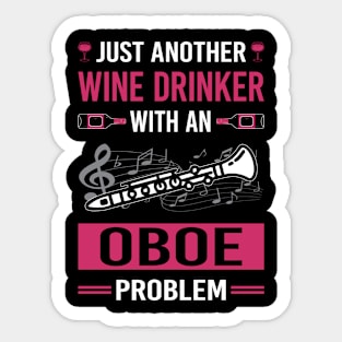 Wine Drinker Oboe Sticker